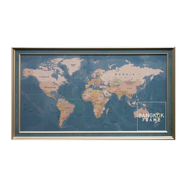 กรอบแผนที่โลกใส่กรอบรูป-Map Framing